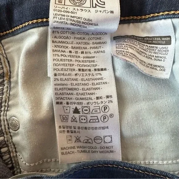 Levis 311 Shaping Skinny Dark Wash Jeans Size 30 - Picture 6 of 6